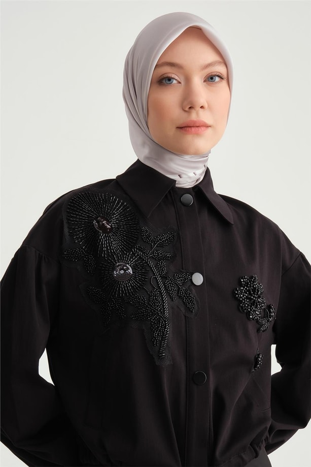 Armine İşlemeli Kısa Ceket 24Y5404 Siyah