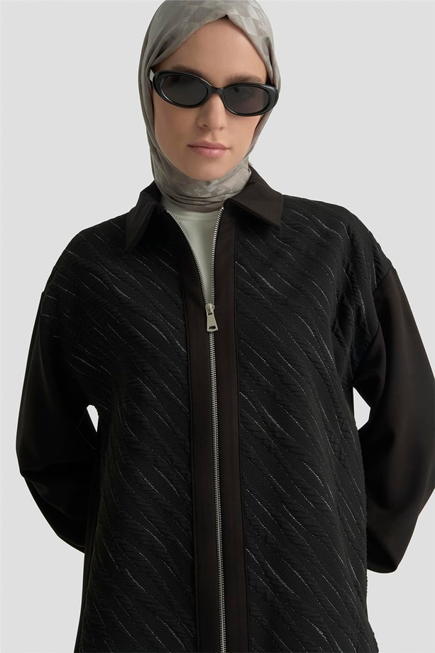 Armine Jakarlı Örme Takım 25KD1059 Siyah