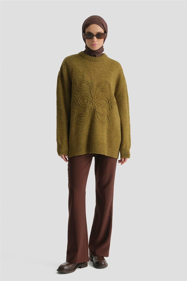 Armine Flare Pantolon 25KD1303 Kahverengi