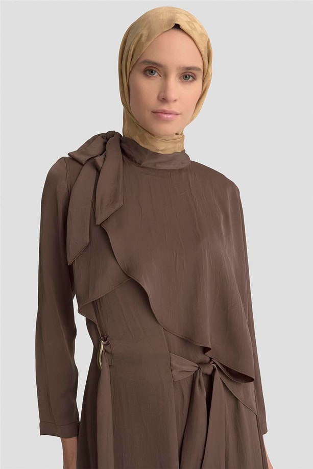 Armine Elbise 25KD1912 Kahverengi