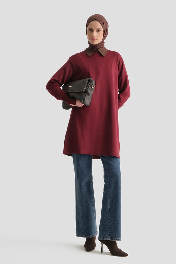 Armine Triko Tunik 25KD5005 Bordo