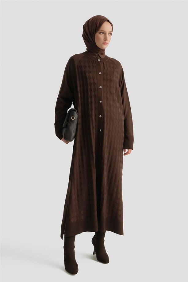 Triko Ceket 25KD5096 Kahve