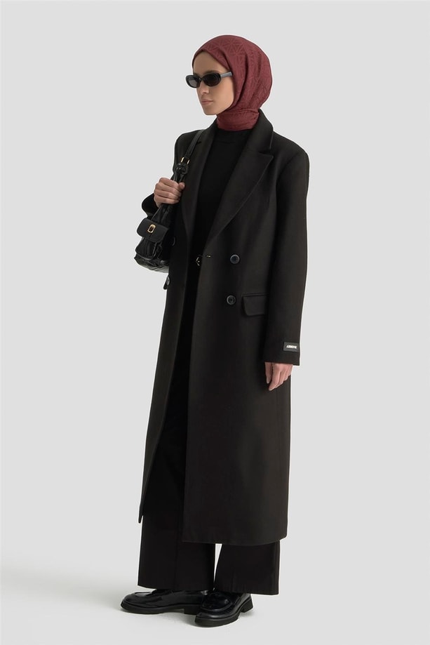 Armine Kaşe Kaban 25K7026 Siyah