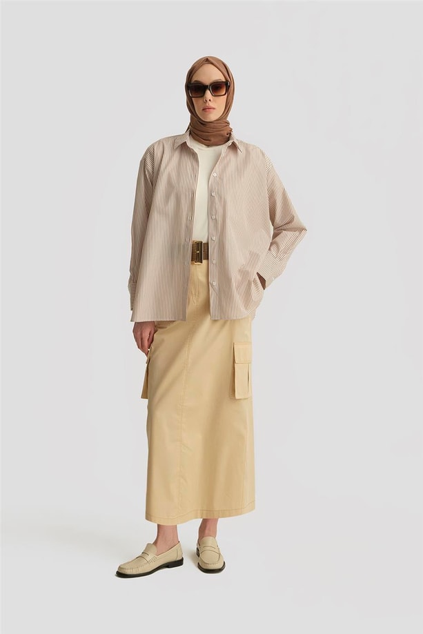 Armine Gömlek 25YH3666 Bej