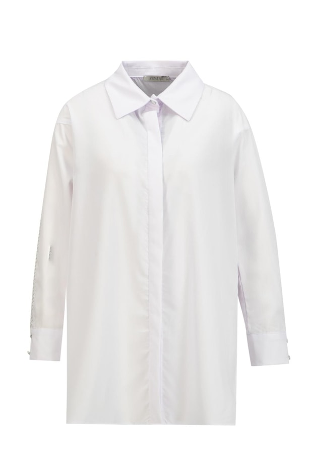 Armine Mixli Gömlek 25Y3707 Beyaz