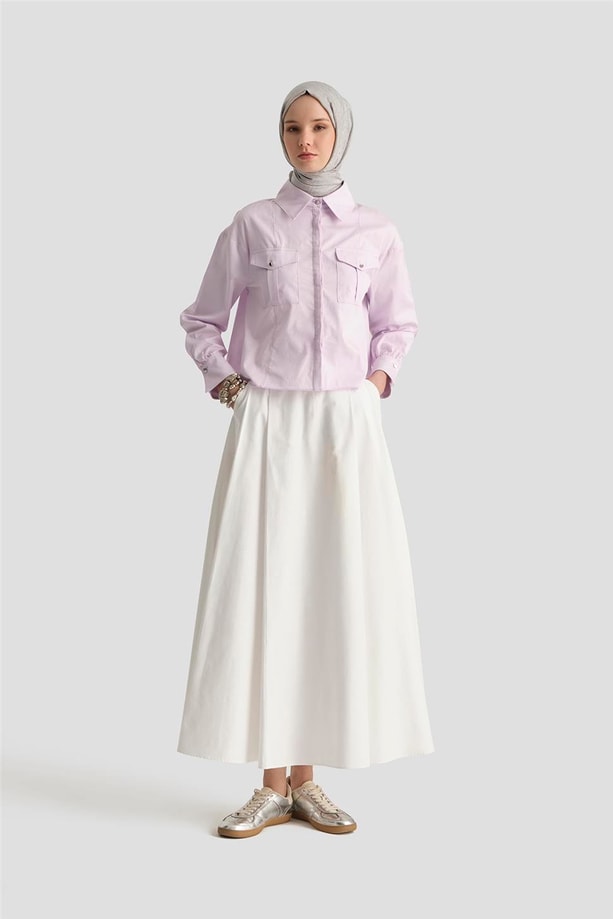 Armine Kargo Cepli Gömlek 25Y3741 Lila