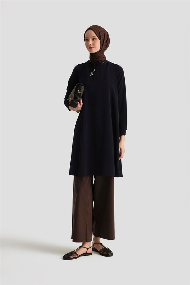 Armine Bağcık Detaylı Tunik 25YH4202 İndigo