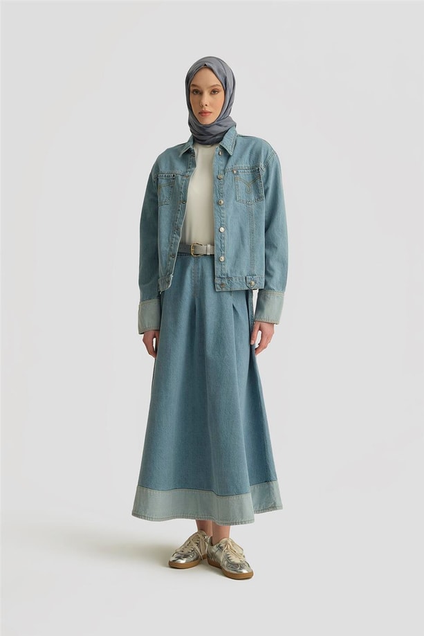 Armine Ceket 25YD4243-1 Buz Mavi