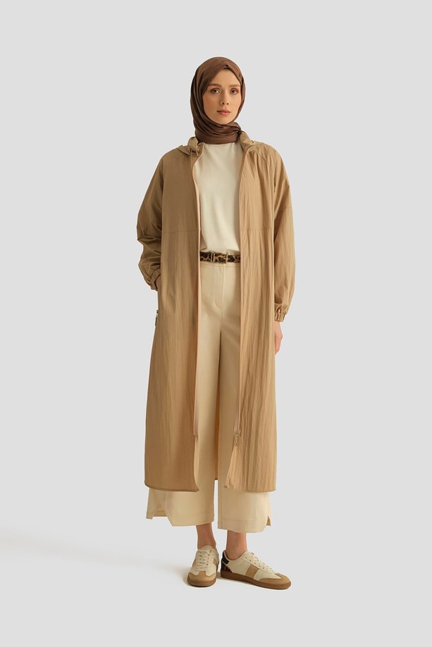 Armine Paraşüt Fermuarlı Kap 25YT517 Bej