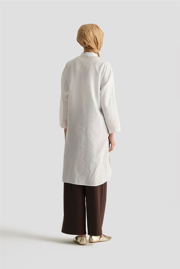 Armine Tunik Elbise 25YD5800 Beyaz