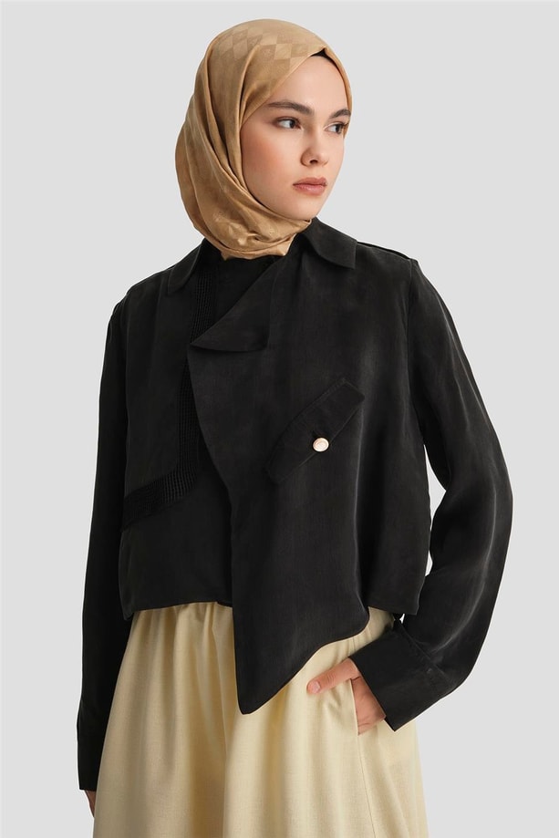 Armine Asimetrik Ceket 25Y5914 Siyah