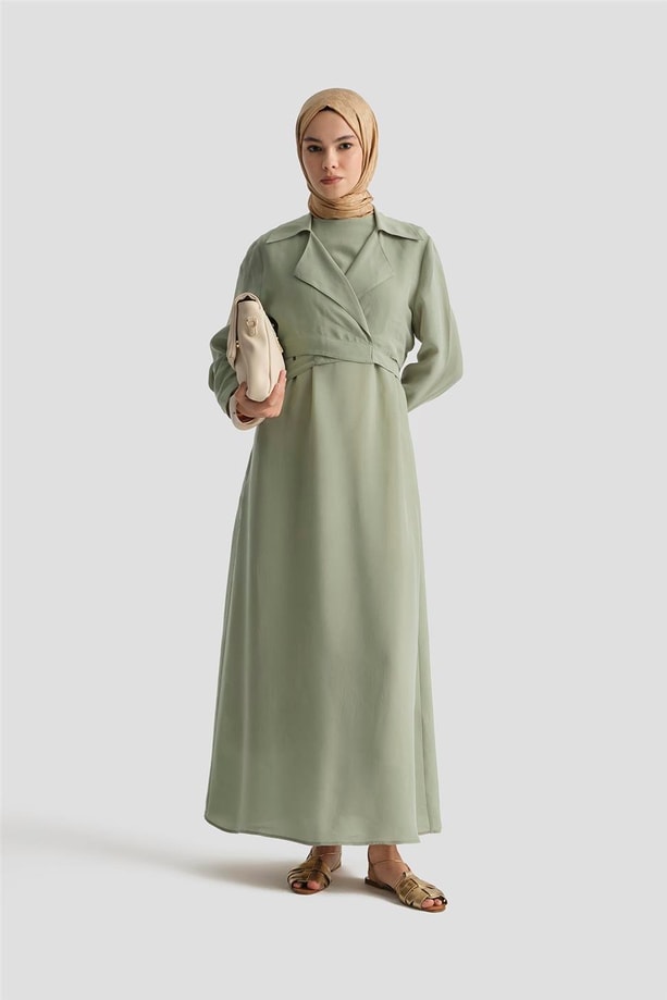 Armine Bluz Elbiseli Takım 25Y6009 Çağla