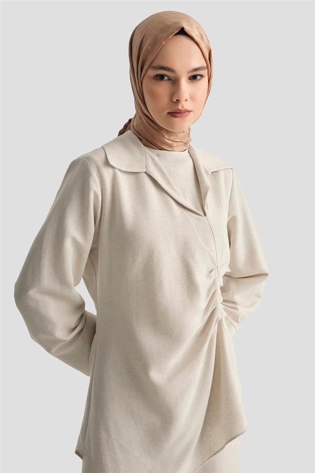 Armine Pantolon Etekli Rahat Takım 25Y6033 Taş