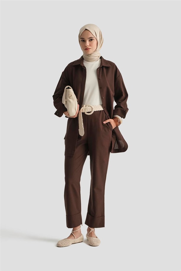 Armine Keten Basic Takım 25Y6036 Kakao