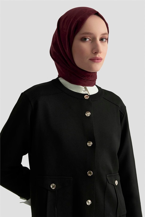 Armine Trend Hırka Etek Triko Takım 25KTD6120 Siyah