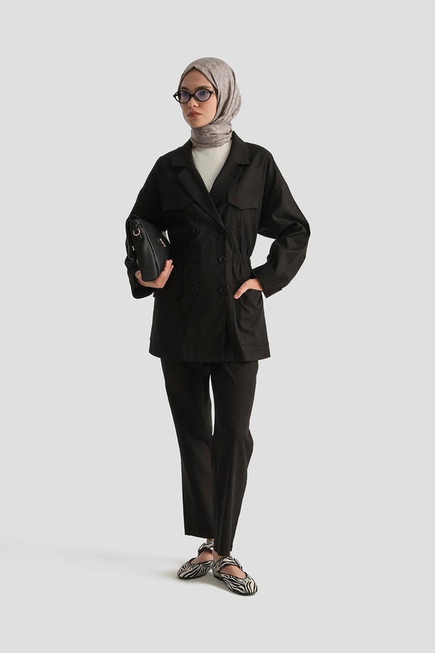 Armine Keten Takım 25YD9158 Siyah