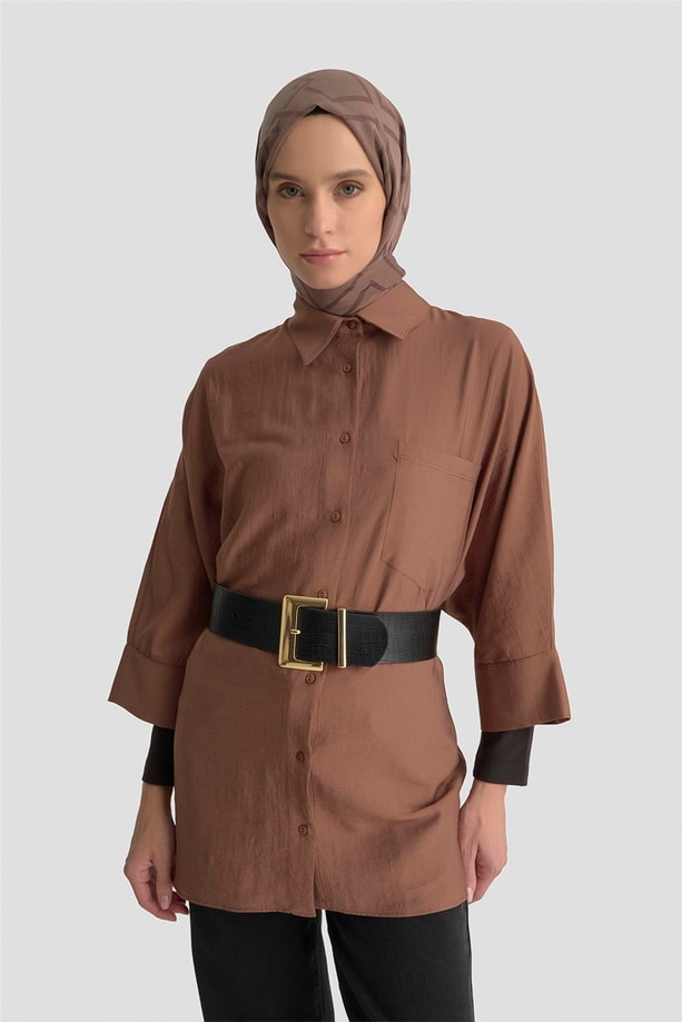 Armine Tunik 25YD9171 Kahverengi