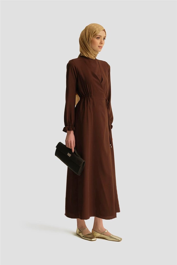 Armine Anvelop Elbise 25YH9230 Açık Kahve