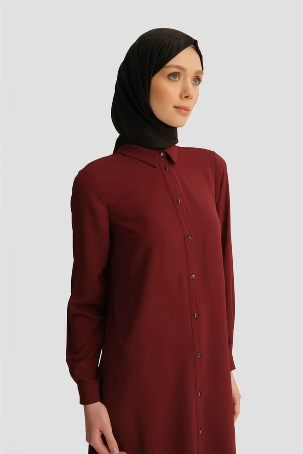 Armine A Logolu Tunik 25YH411 Bordo