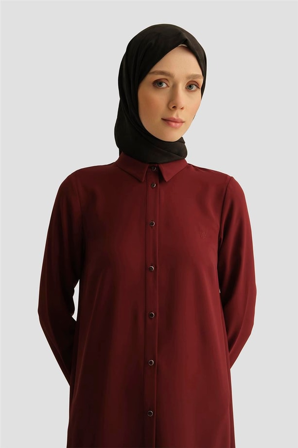 Armine A Logolu Tunik 25YH411 Bordo