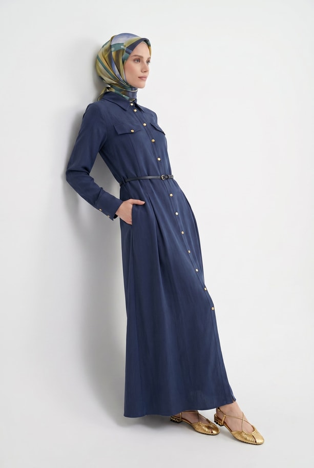 Armine Trend Elbise 26YT922 İndigo
