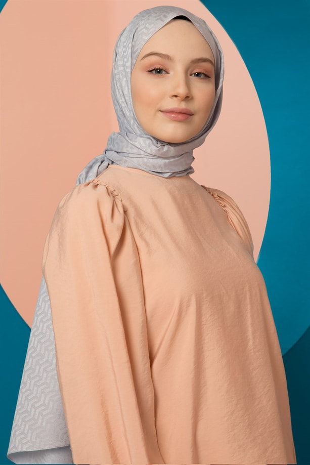 Armine Trend Kesik Elyaf Şal 00Oa0444 Gümüş