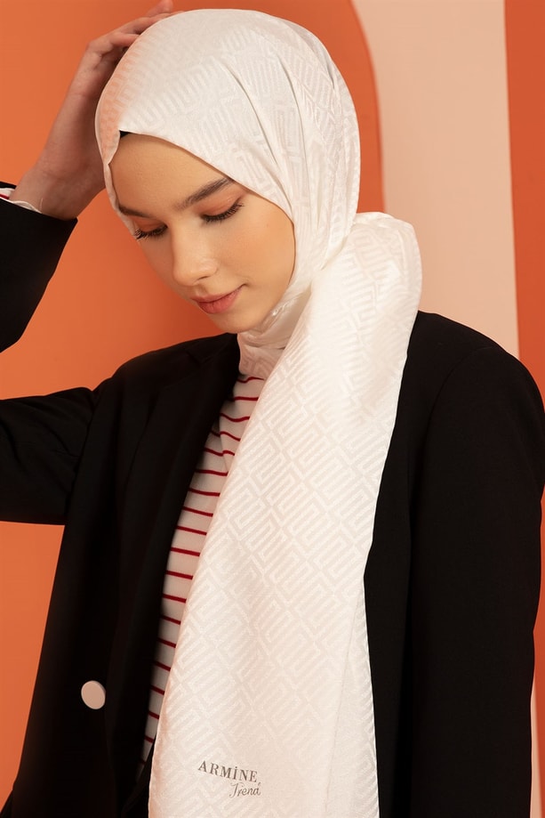 Armine Trend Kesik Elyaf Şal 00Oa0444 Kırık Beyaz