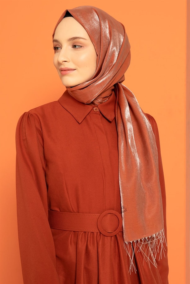 Armine Trend Diamond Şal 00Oa0444 Kiremit