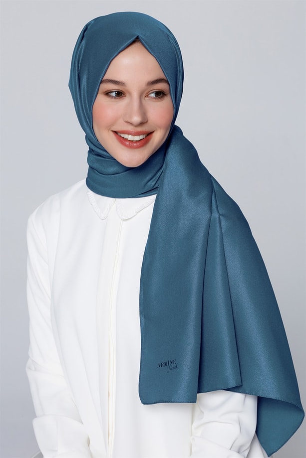 Armine Trend Polyester Şal 00Oa0444 Kot Mavisi