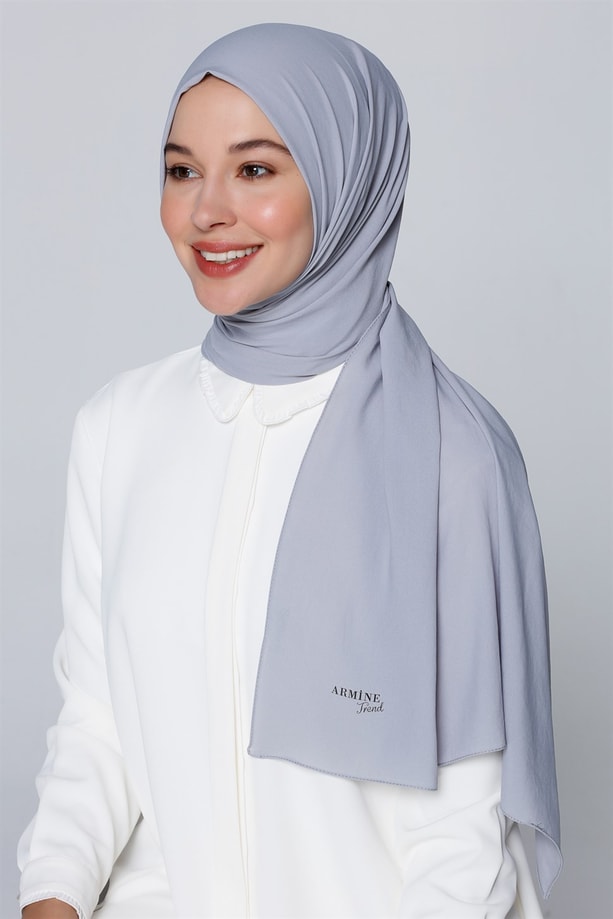 Armine Trend Polyester Şal 00Oa0444 Gümüş