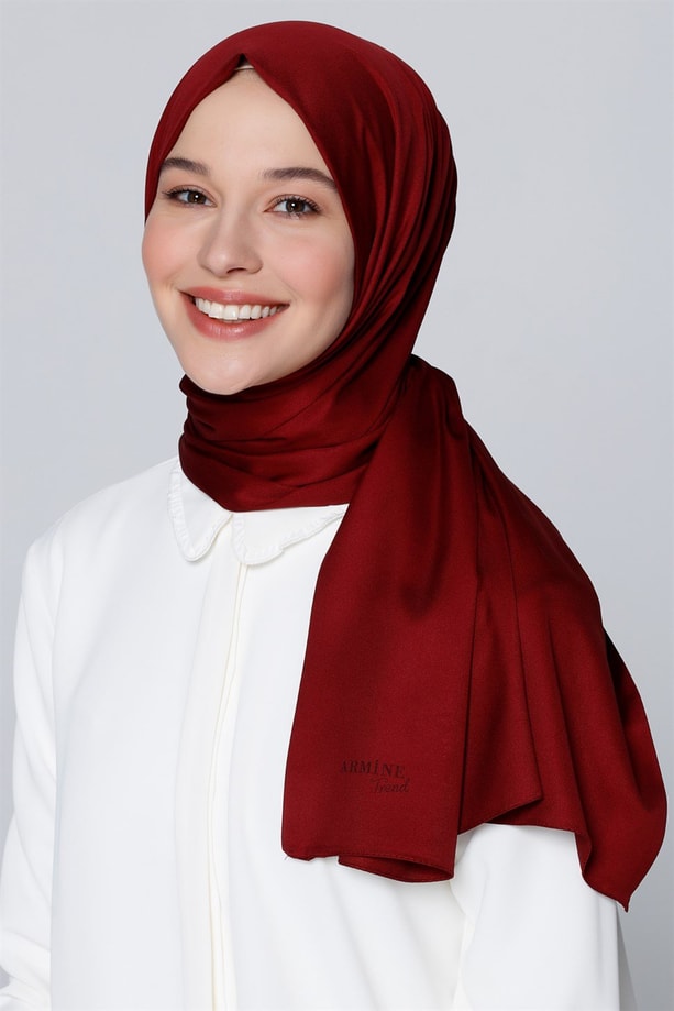 Armine Trend Polyester Şal 00Oa0444 Bordo