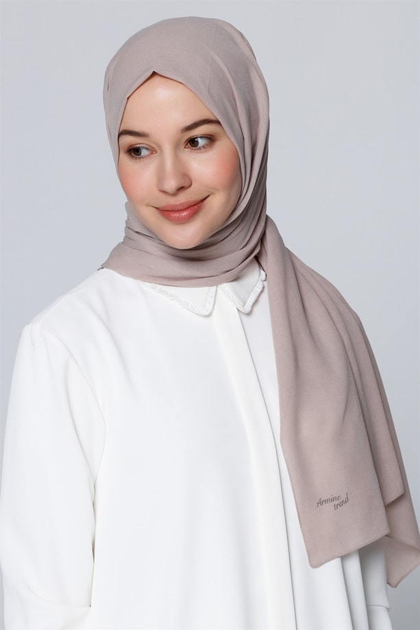 Armine Trend Polyester Şal 00Oa0444 Açık Vizon