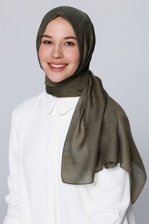 Armine Trend Polyester Şal 00Oa0444 Haki