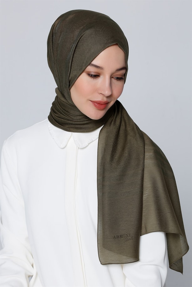 Armine Trend Polyester Şal 00Oa0444 Haki