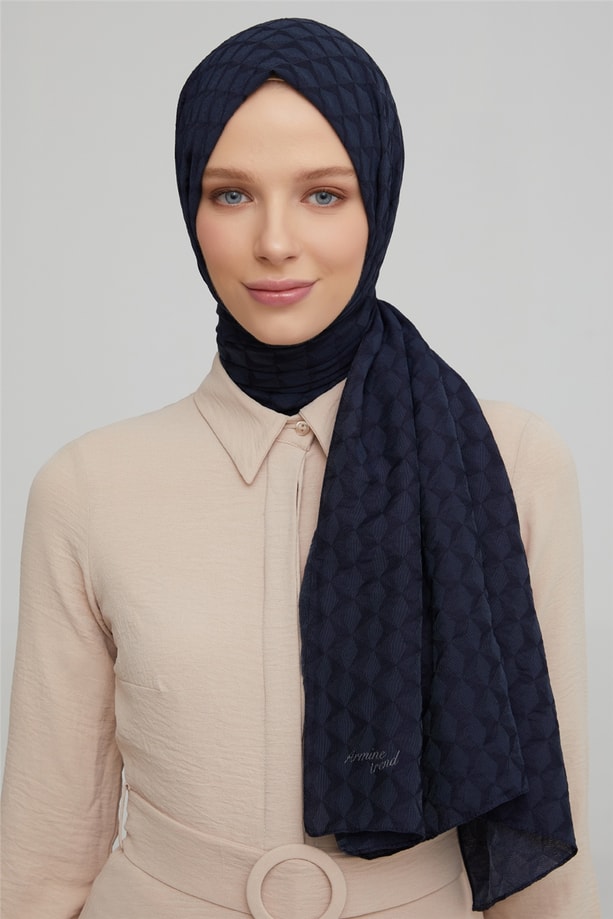 Armine Trend Featherlight 1 Şal 00oA0444 Lacivert