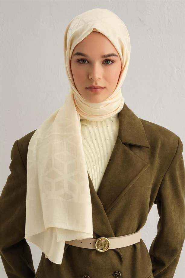 Armine Lyocell Naia Petek Desen Şal 1113-4