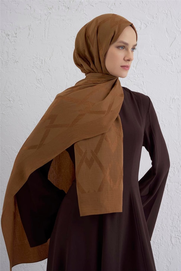 Armine Lyocell Naia Zikzak Desen Şal  1- 74