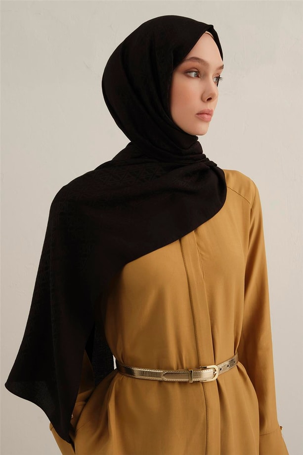 Armine Lyocell Naia Üçgen Monogram Şal 5 01