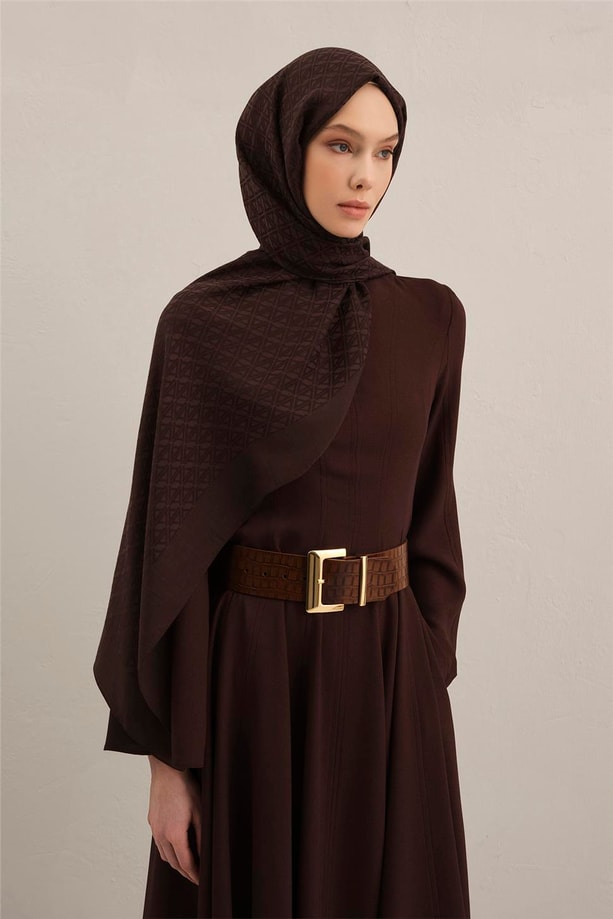 Armine Lyocell Naia Üçgen Monogram Şal 5 10