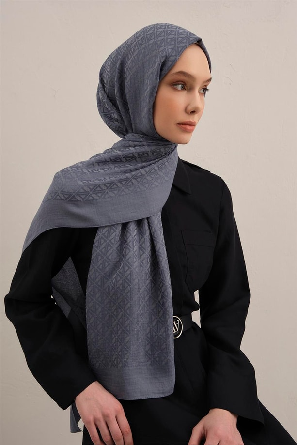 Armine Lyocell Naia Üçgen Monogram Şal 5 26