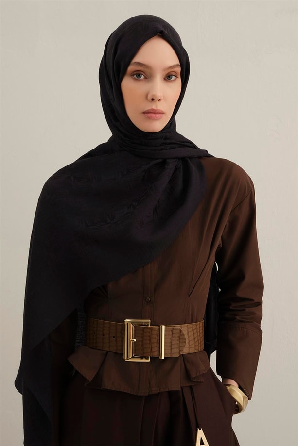 Armine Lyocell Naia Kare Monogram Şal 6 03
