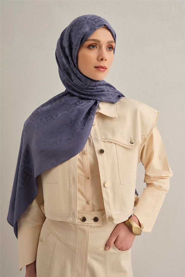 Armine Lyocell Naia Kare Monogram Şal 6 42