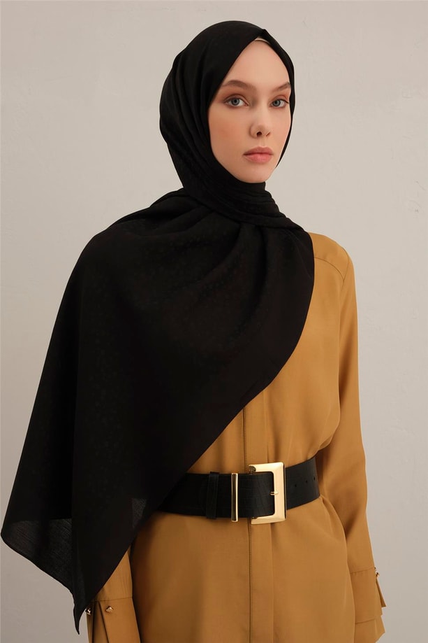 Armine Damla Desen Bambu Cotton Şal 01