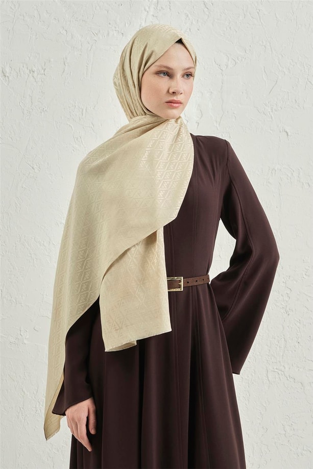 Armine J.İpek Pamuk Monogram Şal 17