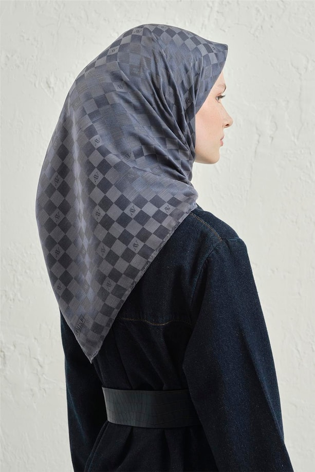 Armine J.İpek Pamuk Dama Eşarp 19