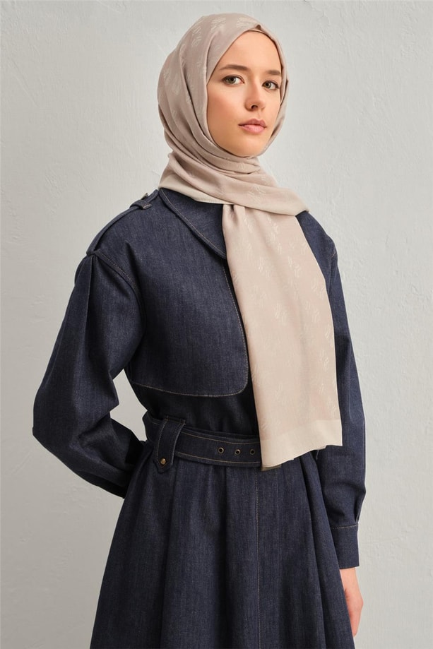 Armine Tensel İpek Minimal Monogram Desen Şal 32103