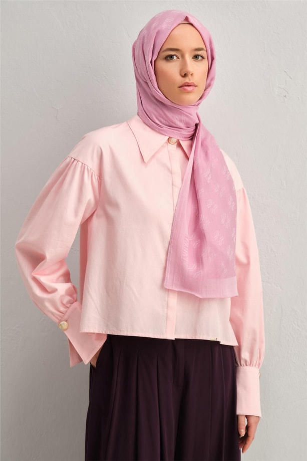 Armine Tensel İpek Minimal Monogram Desen Şal 32110