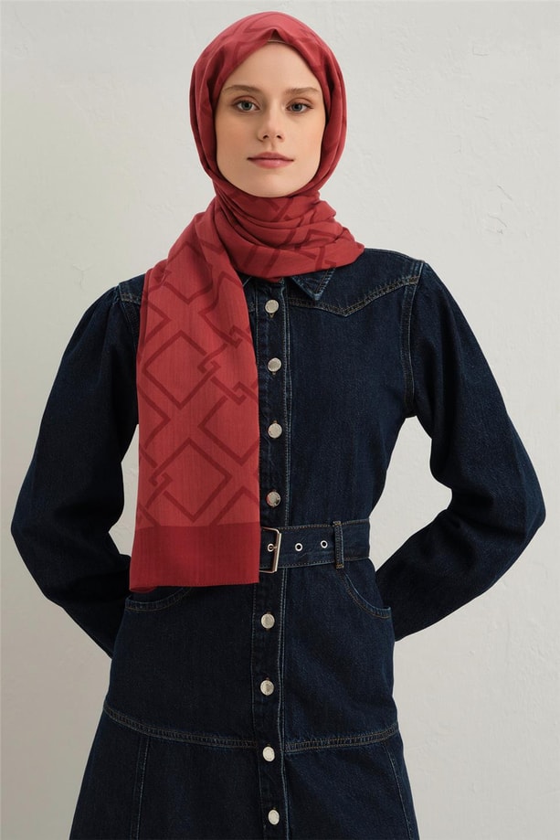 Armine Tensel İpek Zincir Desen Şal 32109