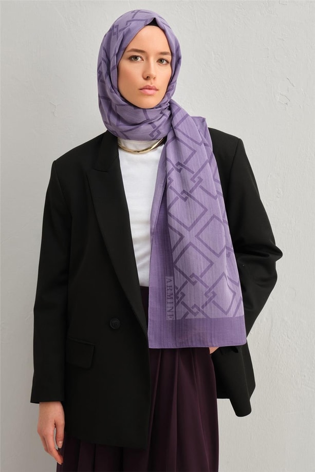 Armine Tensel İpek Zincir Desen Şal 3298