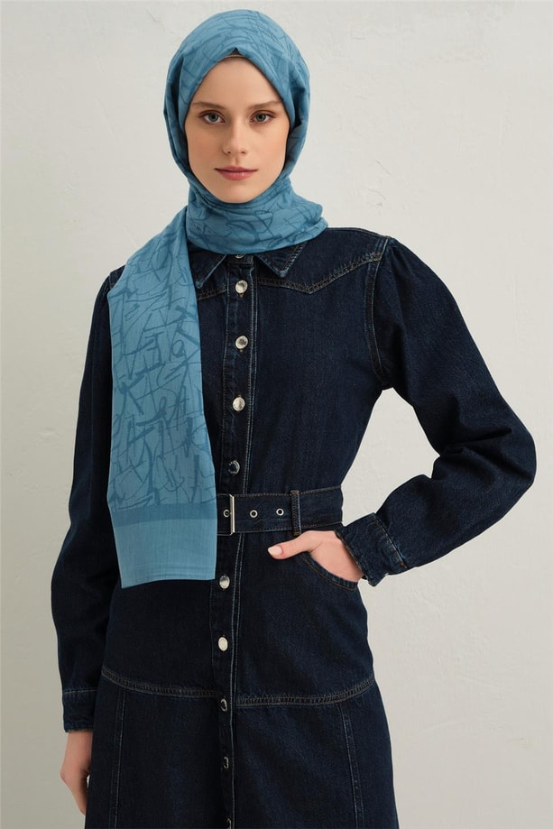 Armine Tensel İpek Kaligrafi Desen Şal 32118